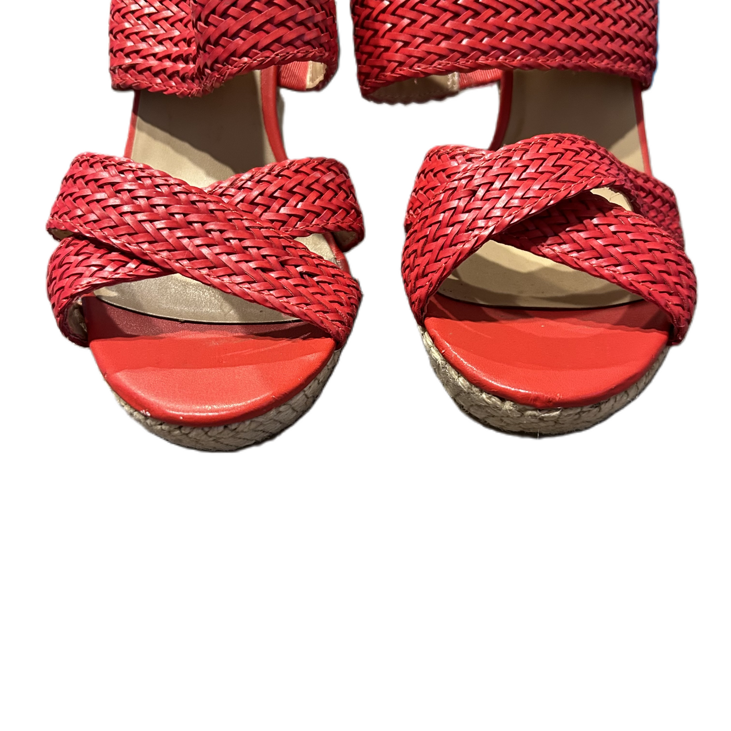 Red Sandals Heels Wedge By Sole Society, Size: 7.5