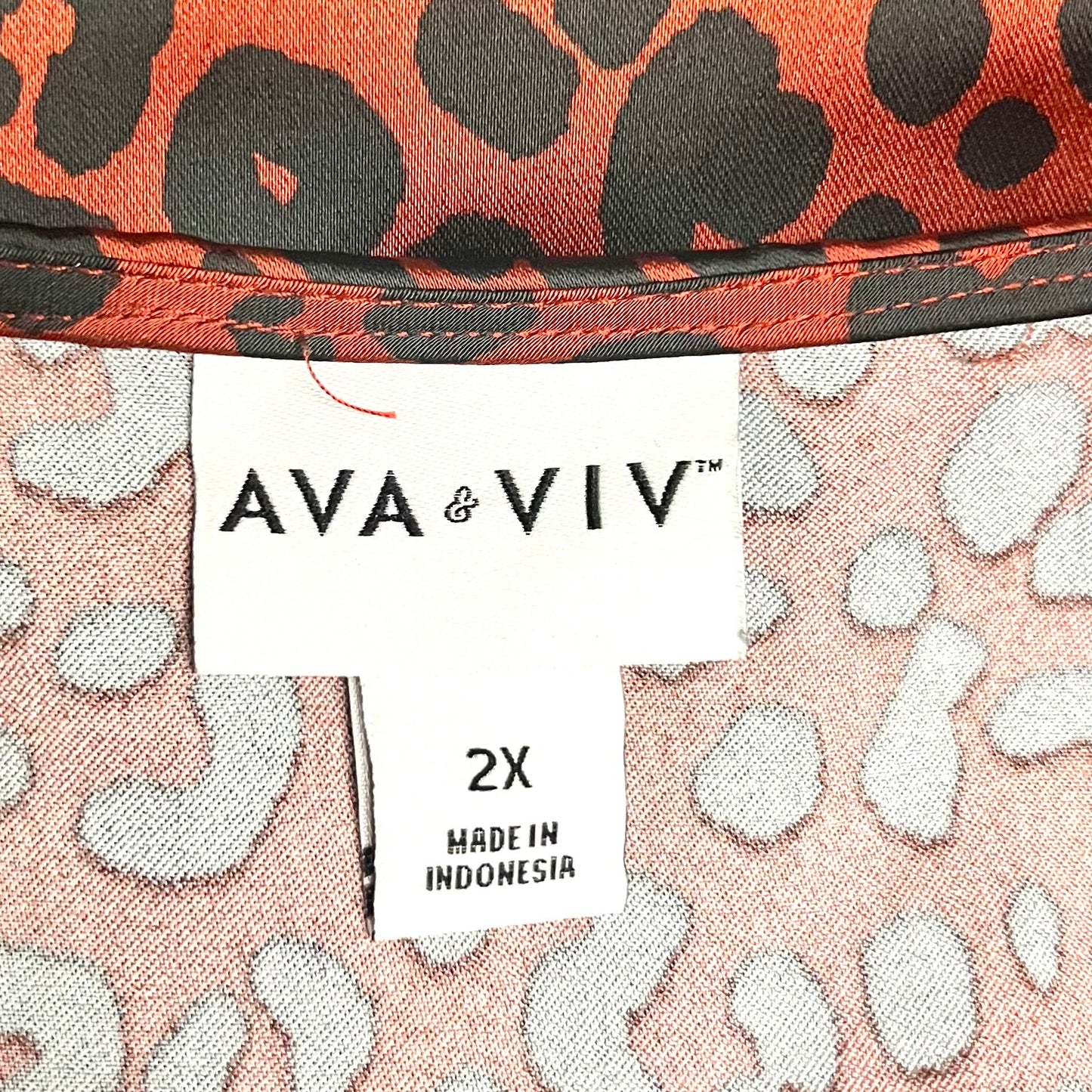 Top Sleeveless By Ava & Viv In Animal Print, Size: 2x