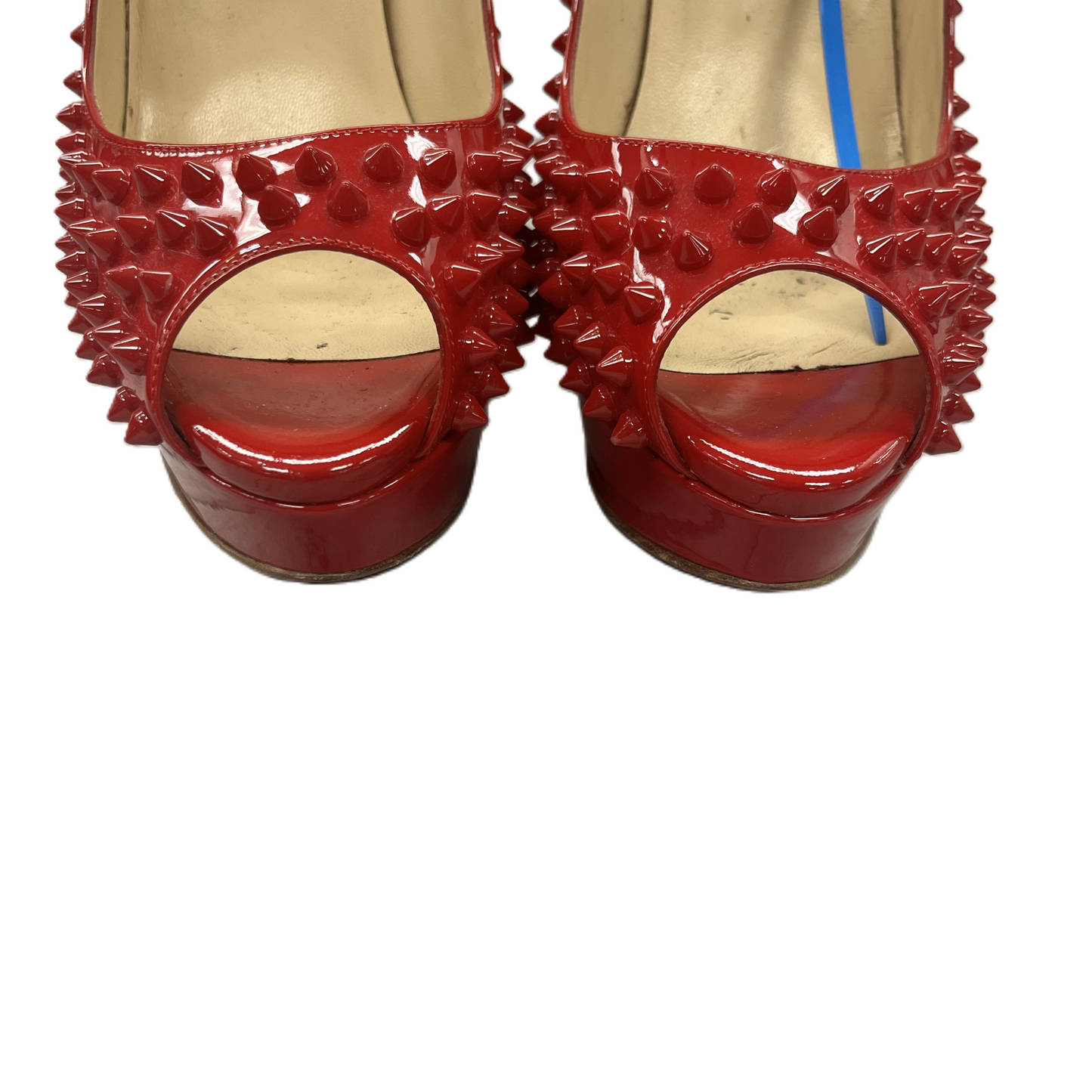 Sandals Luxury Designer By Christian Louboutin In Red, Size: 11.5