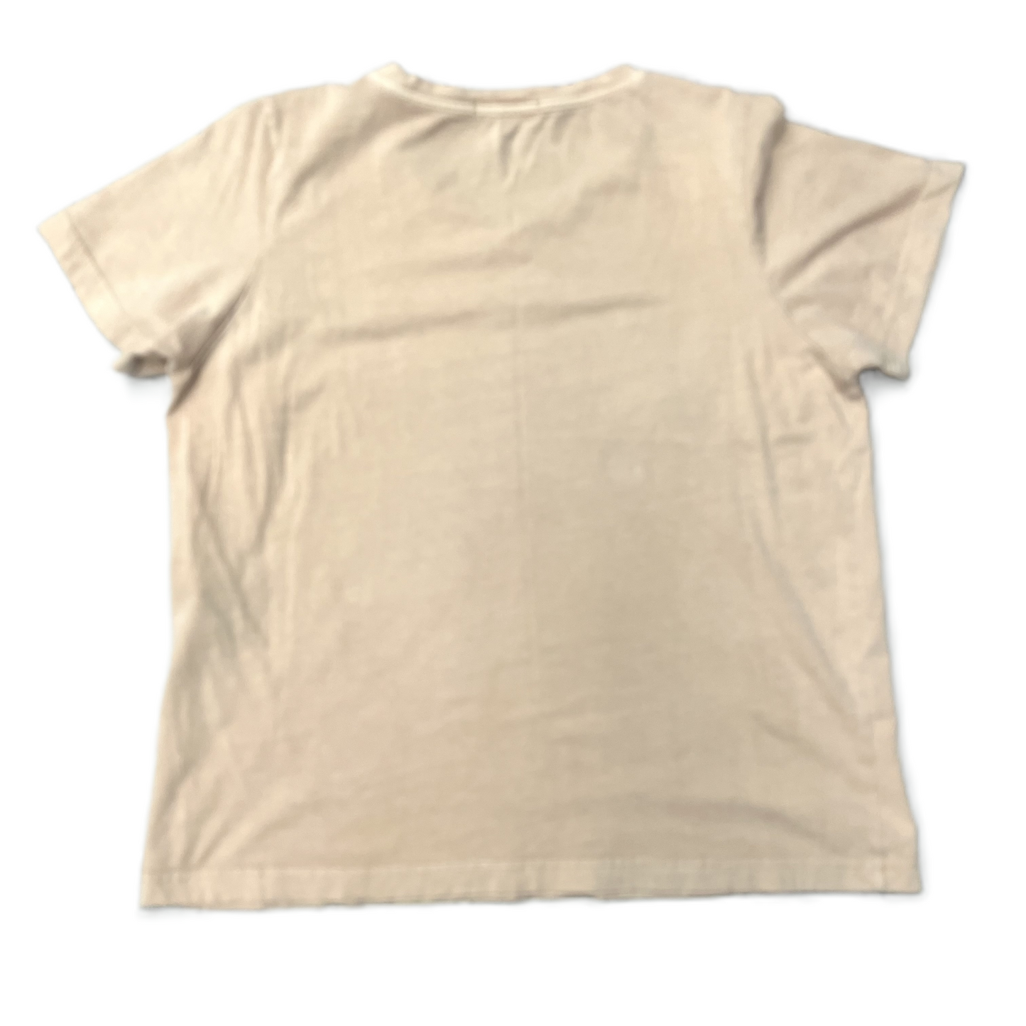 Tan Top Short Sleeve Designer By 7 For All Mankind, Size: L
