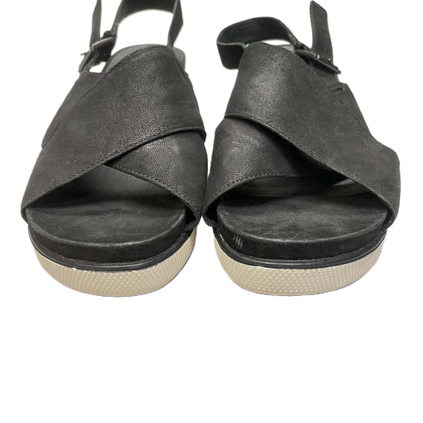 Black Sandals Heels Wedge By Eileen Fisher, Size: 8.5