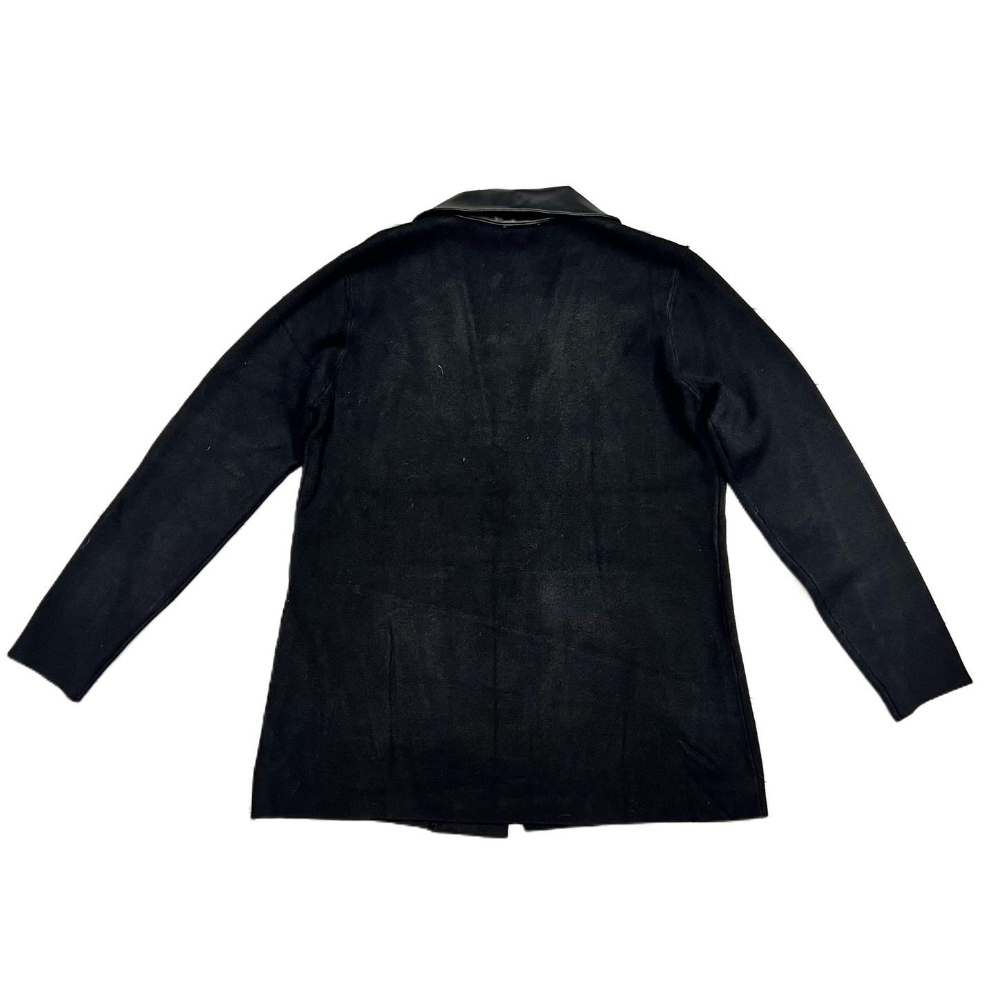 Black Sweater Cardigan By Sioni, Size: L