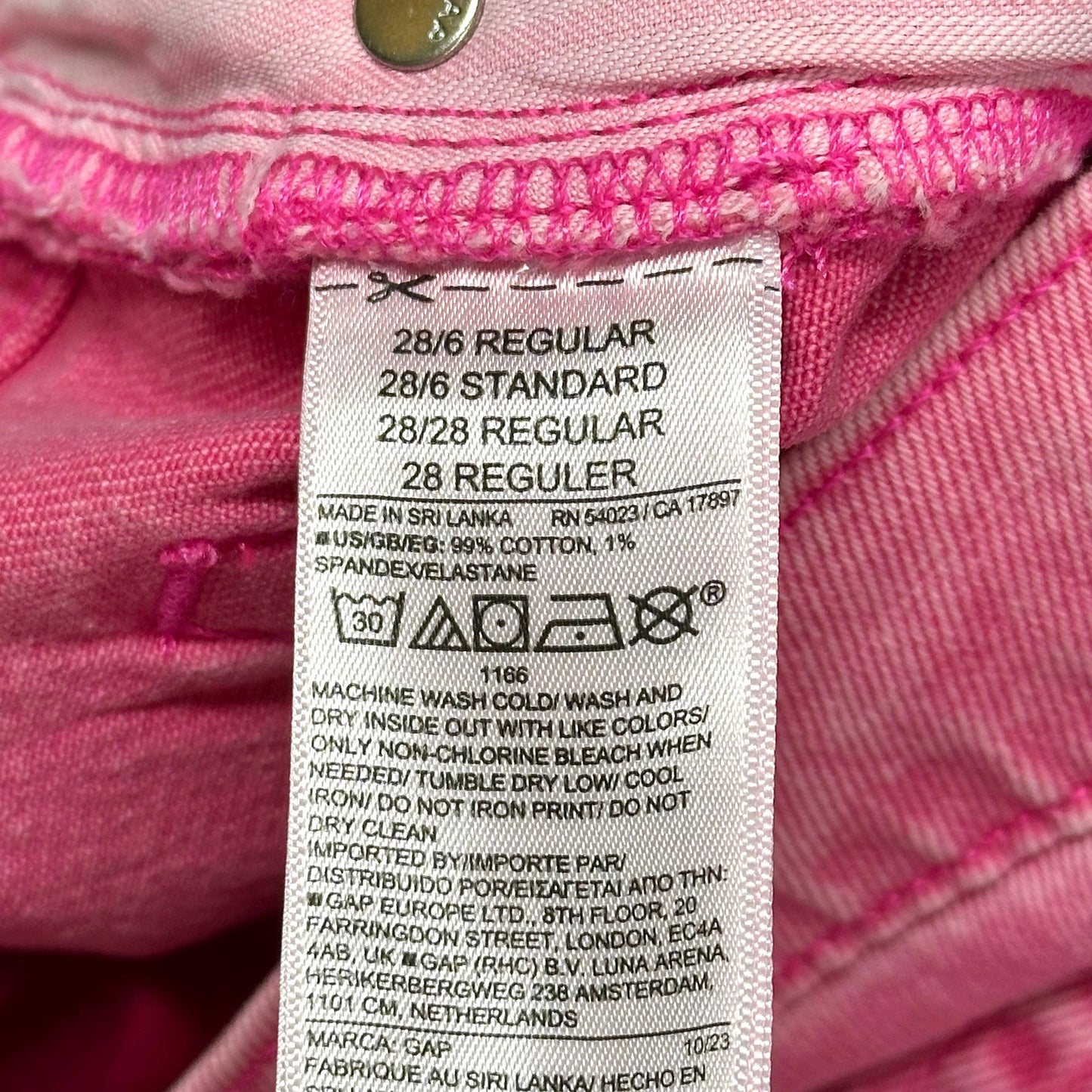 Jeans Straight By Gap In Pink, Size: 6