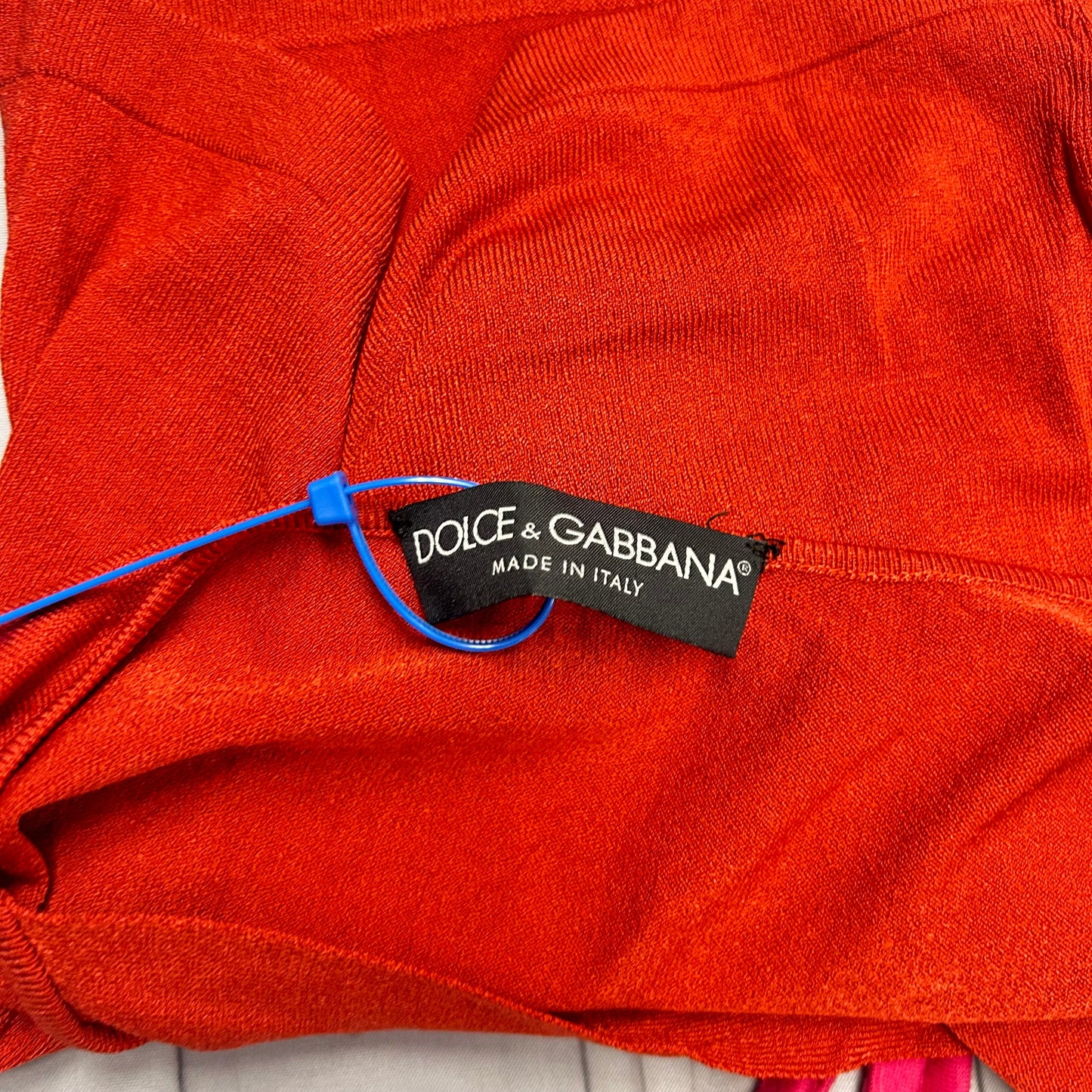 Orange Top Sleeveless Luxury Designer By Dolce And Gabbana