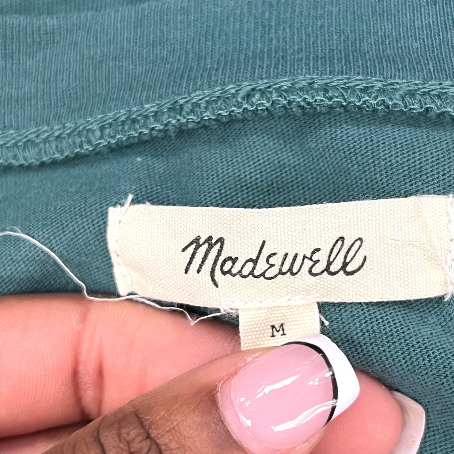 Green Top Short Sleeve Basic By Madewell, Size: M