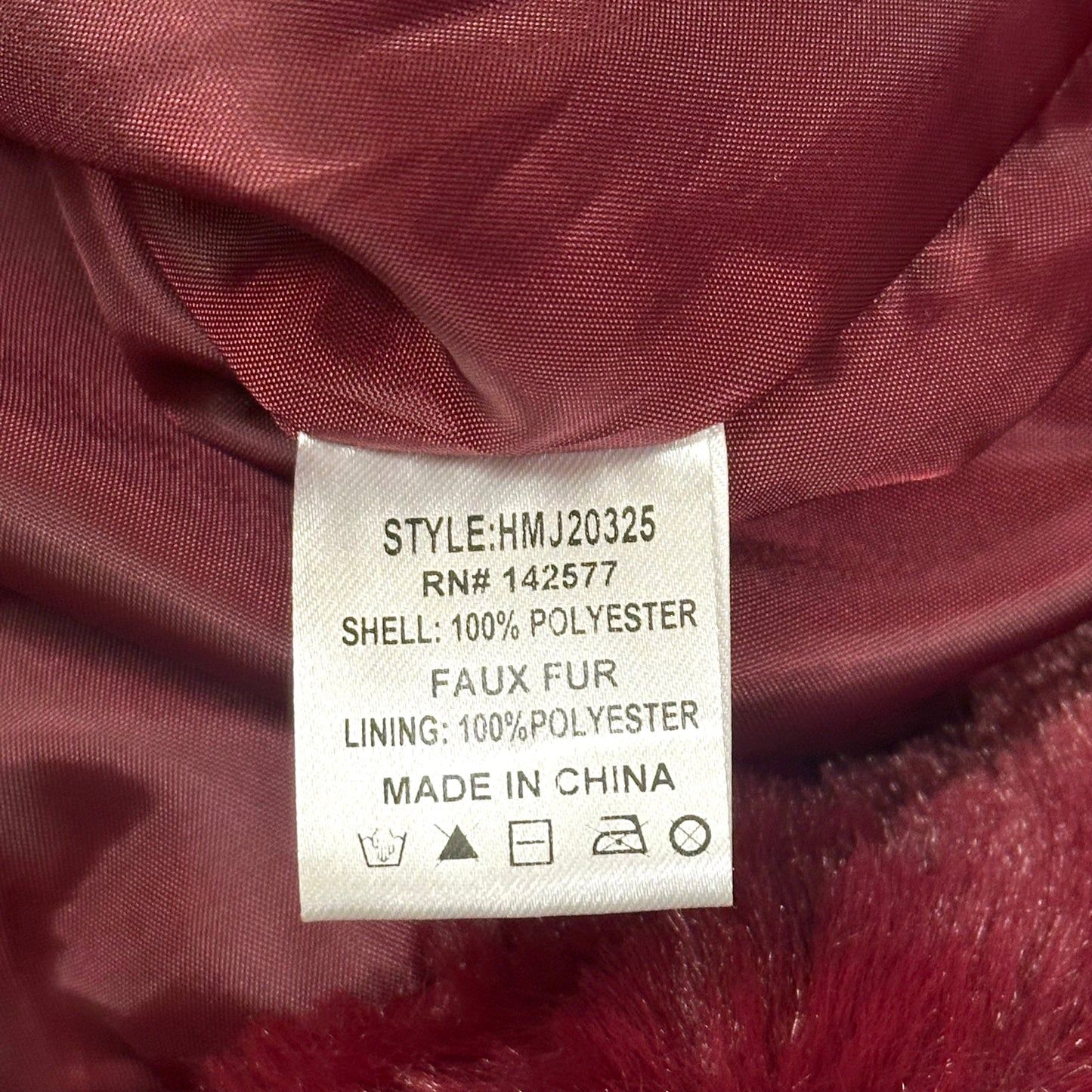 Coat Faux Fur & Sherpa By Haute Monde In Red, Size: L