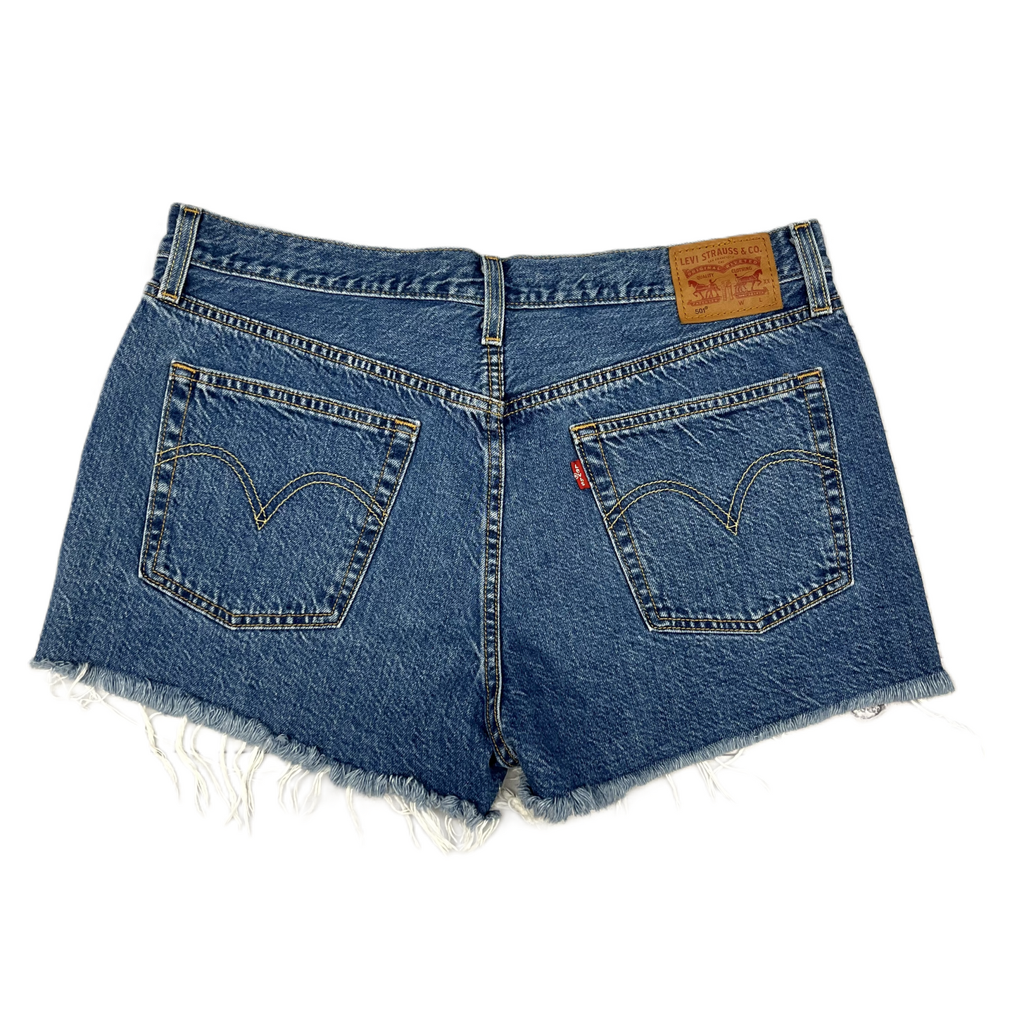 Blue Denim Shorts By Levis, Size: 12