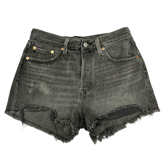 Black Denim Shorts By Levis, Size: 4