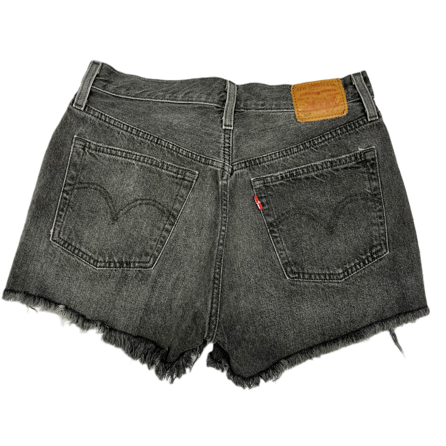 Black Denim Shorts By Levis, Size: 4
