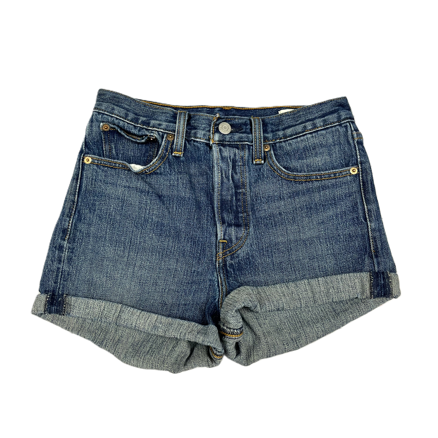 Blue Denim Shorts By Levis, Size: 4