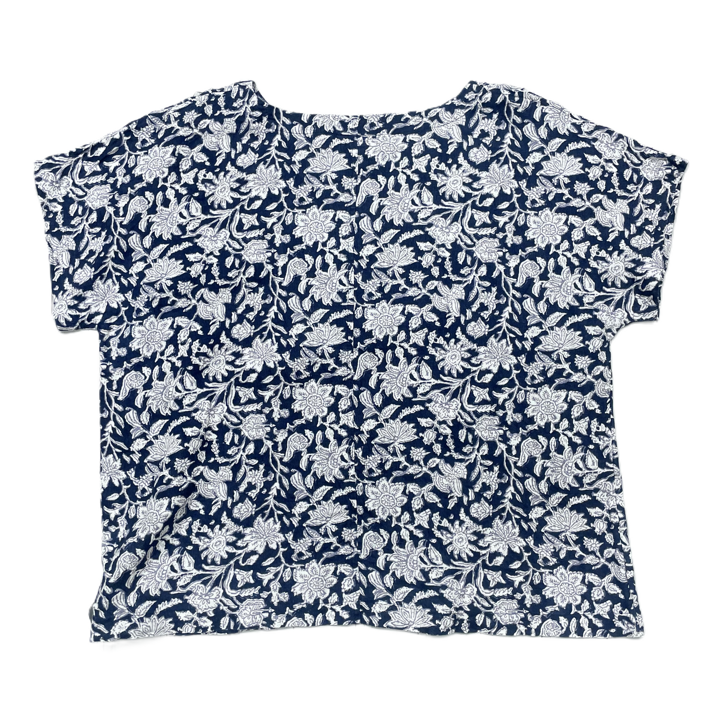 Navy Top Short Sleeve By Pure Jill, Size: M