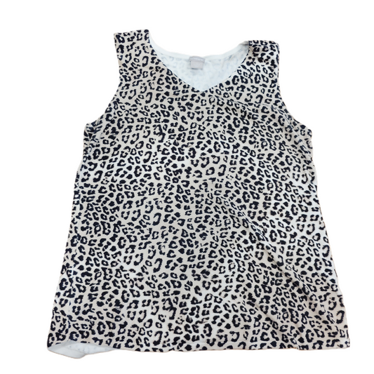Leopard Print Top Sleeveless By Chicos, Size: M