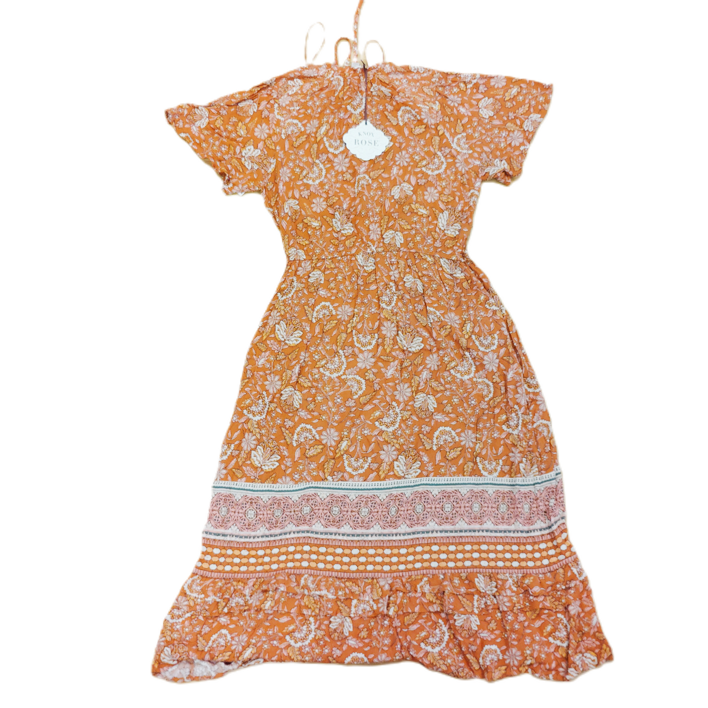 Orange Dress Casual Maxi By Knox Rose, Size: M