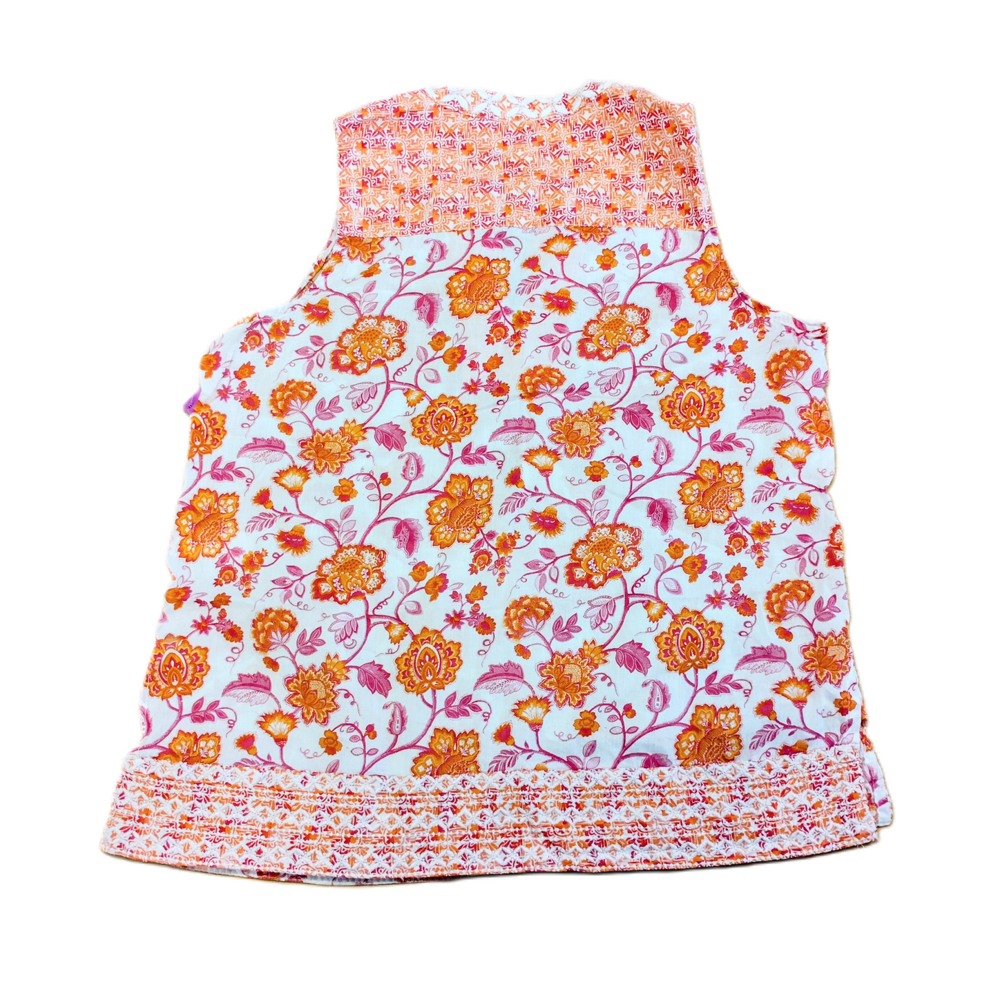 Orange & Pink Top Sleeveless By Sigrid Olsen, Size: L