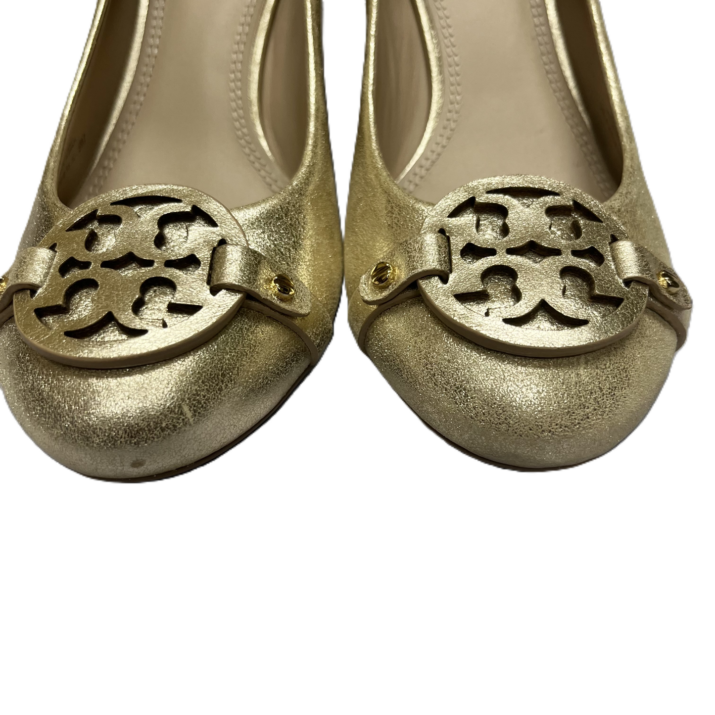 Gold Shoes Designer By Tory Burch, Size: 9
