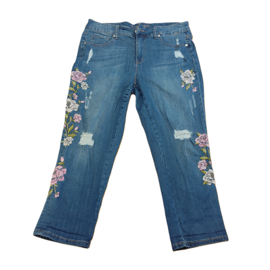 Blue Denim Jeans Straight By Seven 7, Size: 16