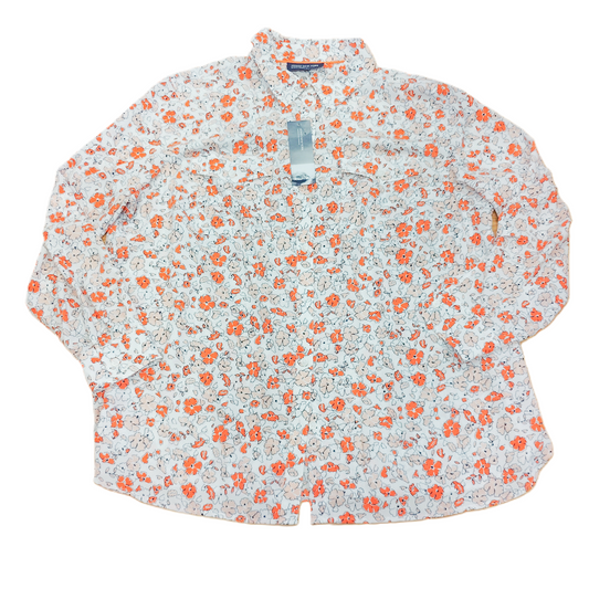 Floral Print Top Long Sleeve By Jones New York, Size: 2x