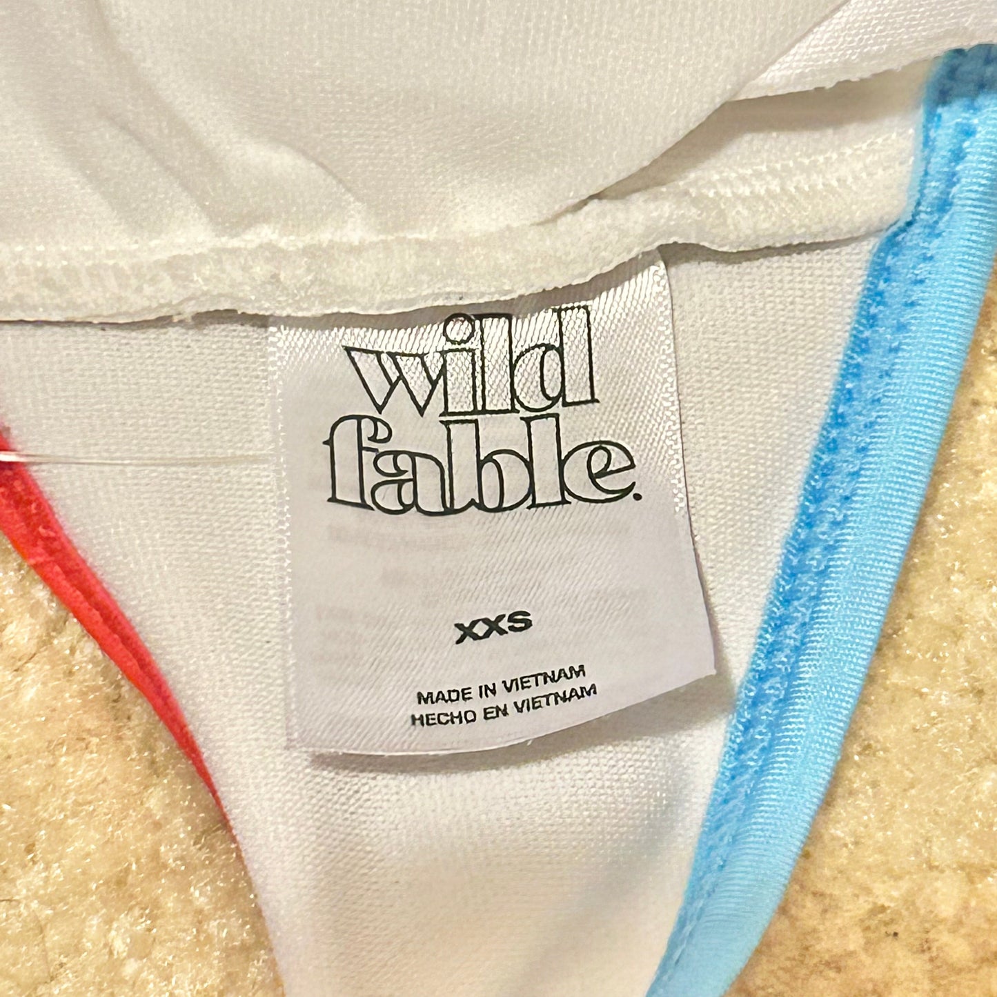 Blue & Red & White Swimsuit Top By Wild Fable, Size: Xxs