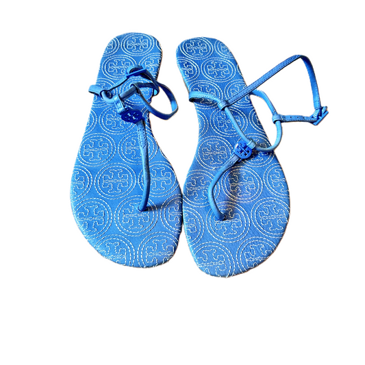 Blue Sandals Designer By Tory Burch, Size: 10