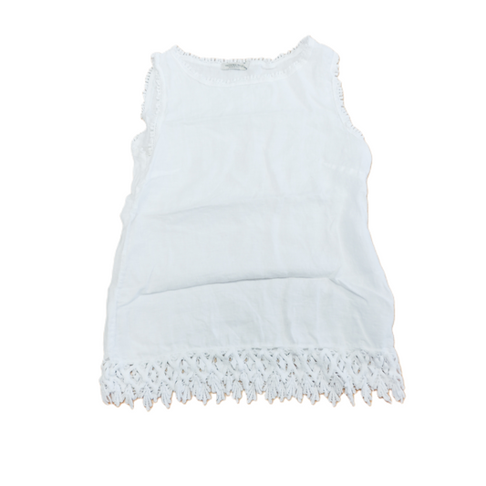 White Top Sleeveless By Valentina Naldi, Size: S