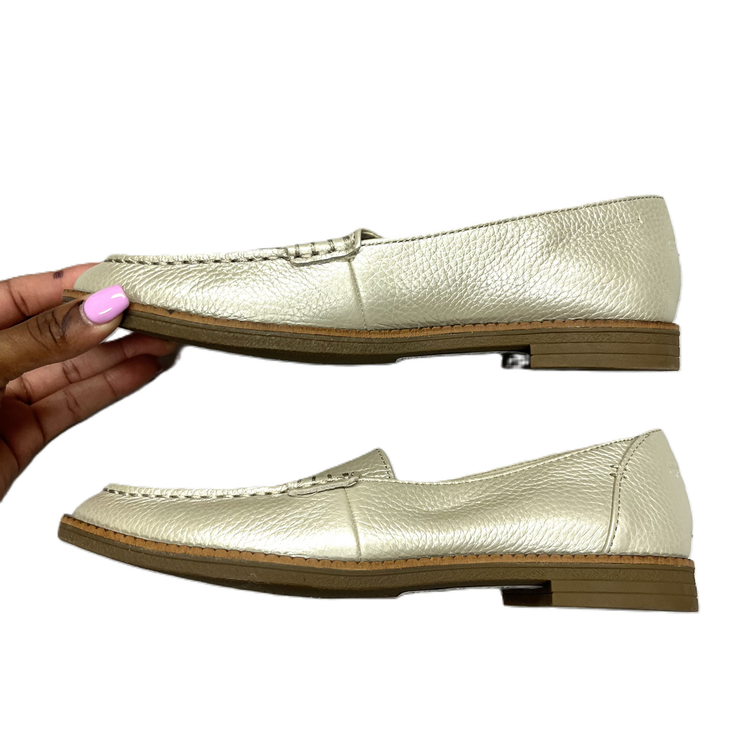 Gold Shoes Flats By Sperry, Size: 7.5