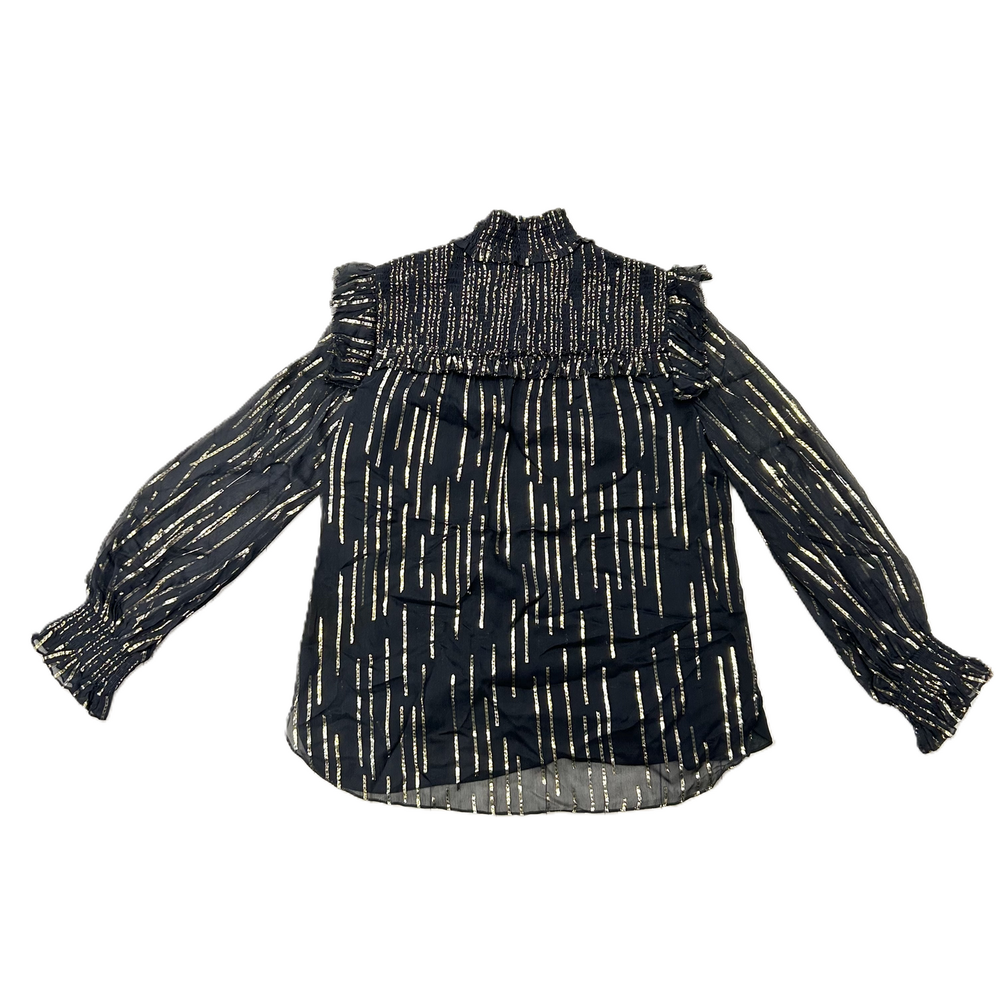 Top Long Sleeve Designer By Elie Tahari In Navy, Size: L