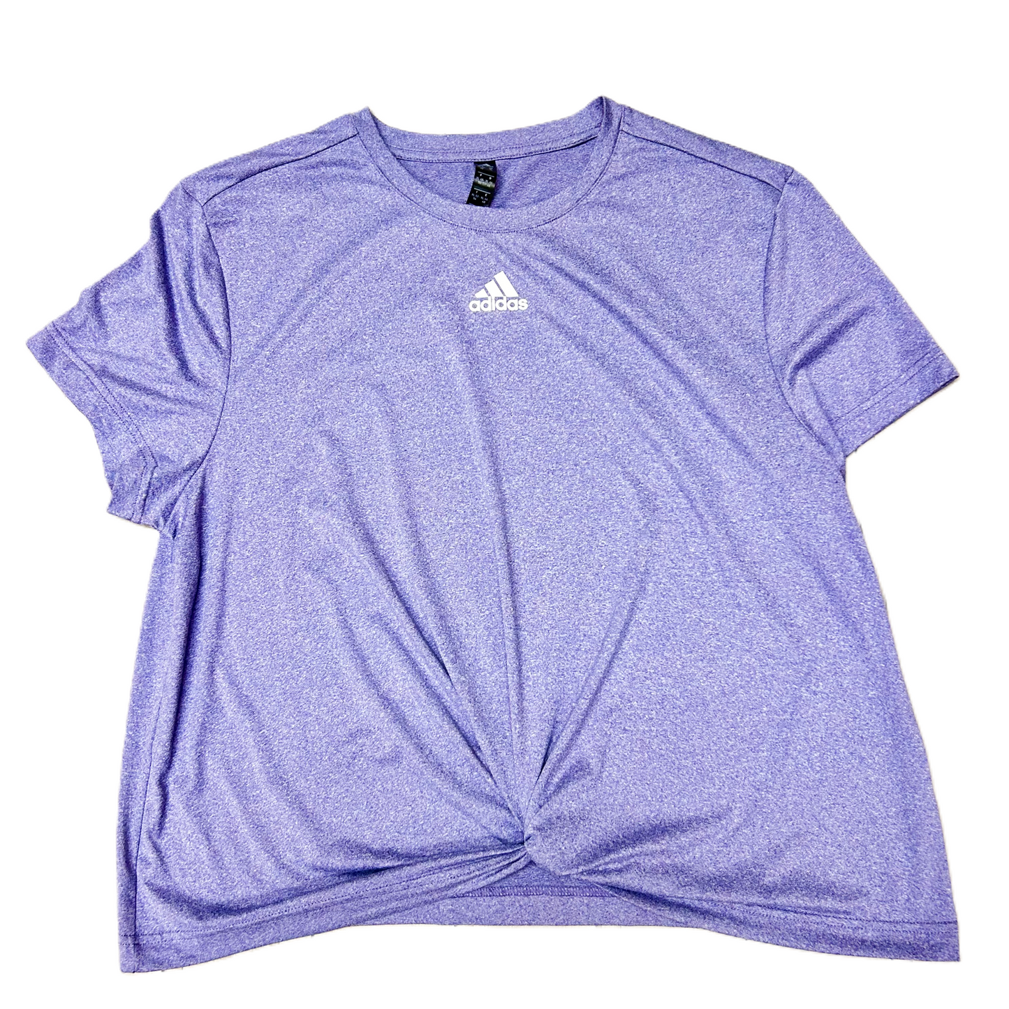 Athletic Top Short Sleeve By Adidas In Purple, Size: Xl