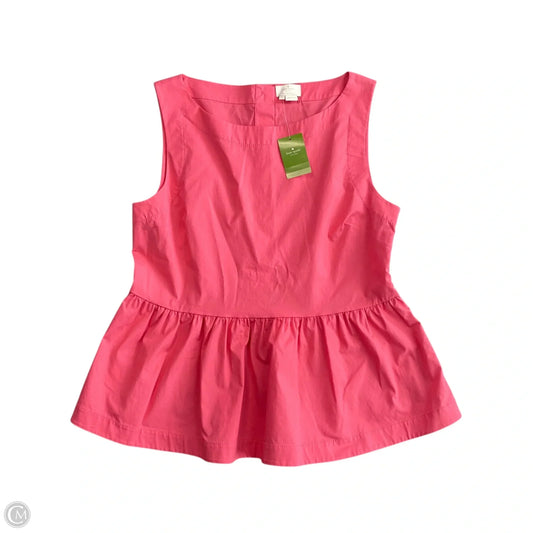 Top Sleeveless Designer By Kate Spade In Coral, Size: L