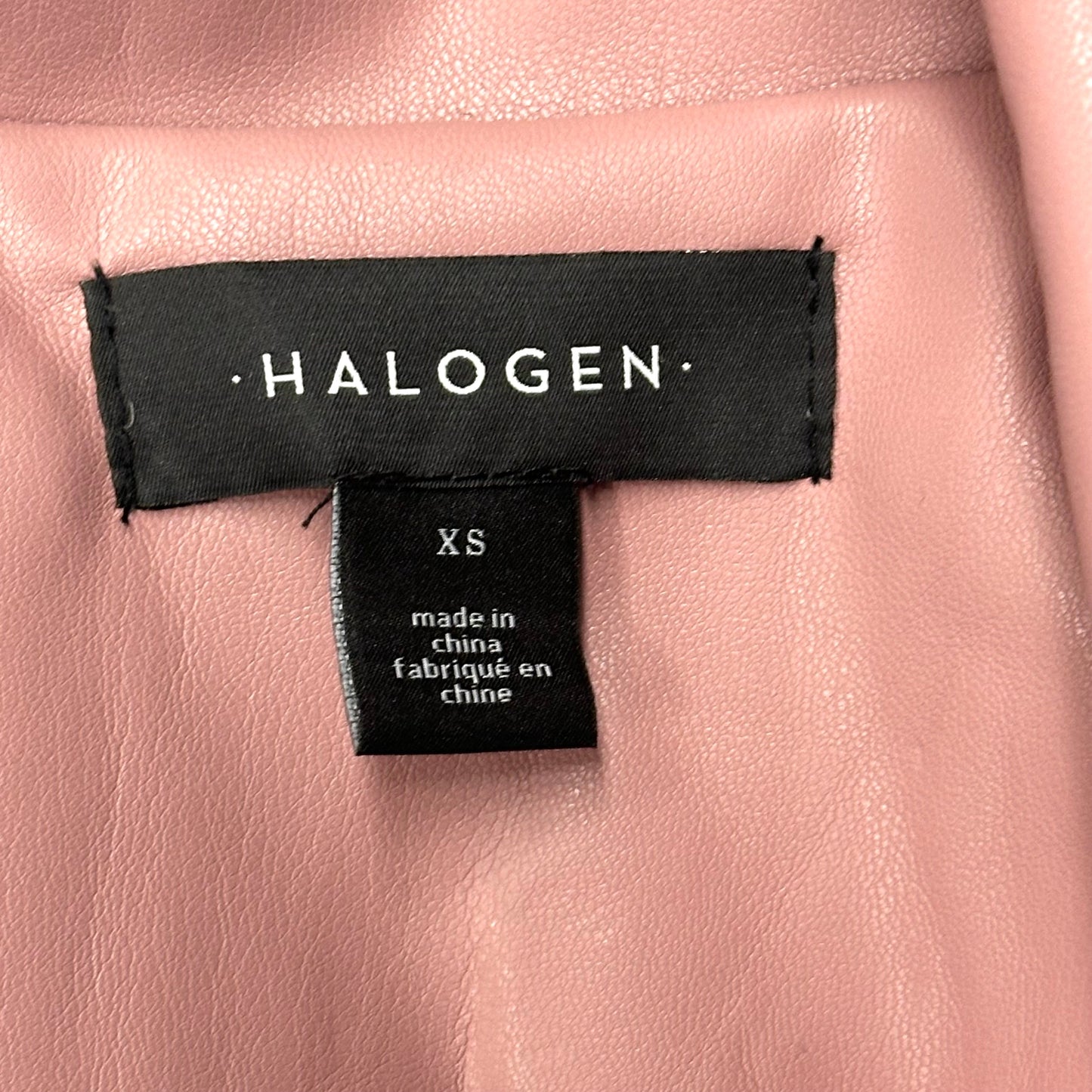 Jacket Moto By Halogen In Pink, Size: Xs