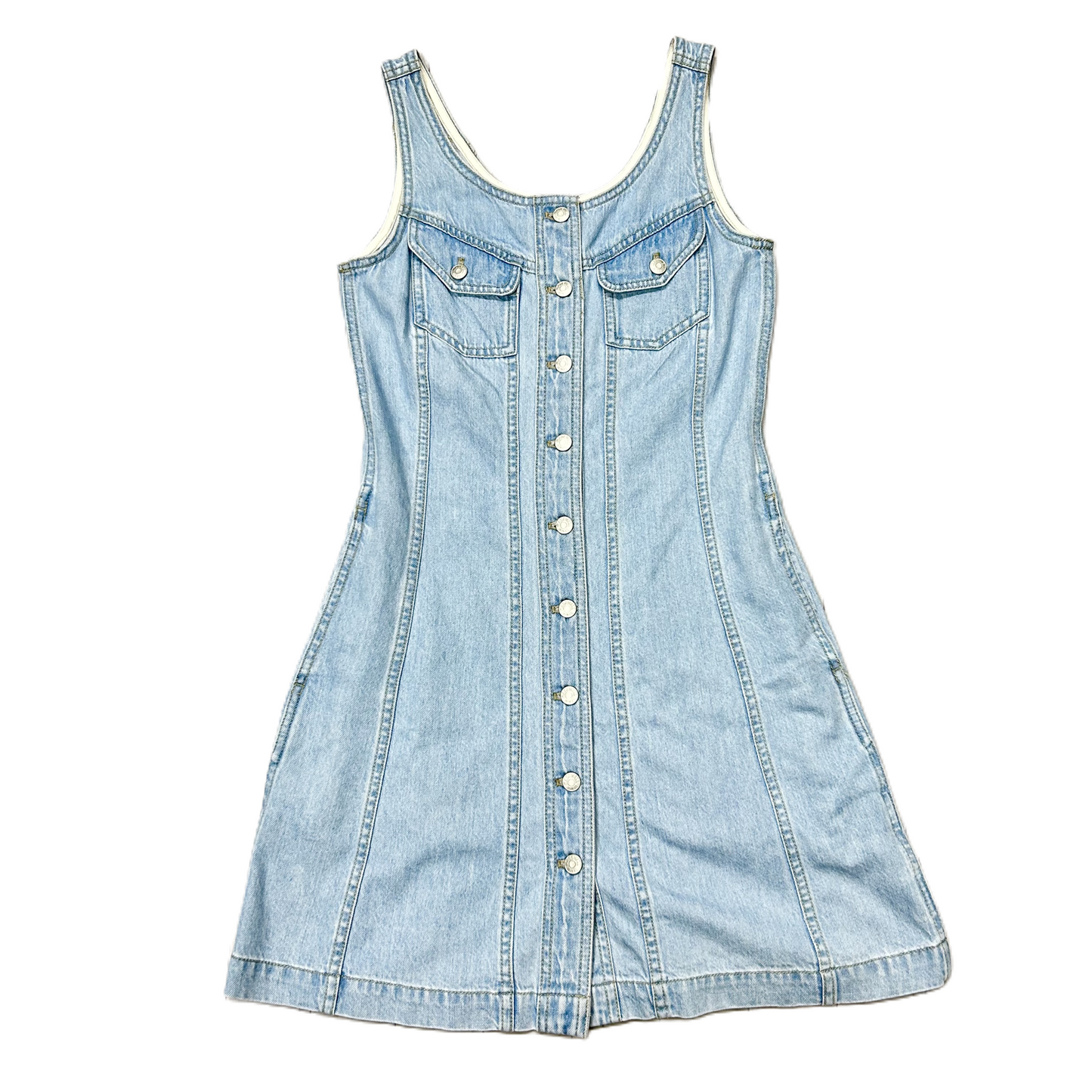 Blue Denim Dress Casual Short By Madewell, Size: Xs