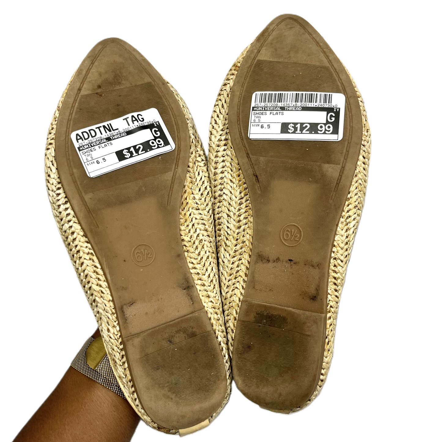 Shoes Flats By Universal Thread In Tan, Size: 6.5