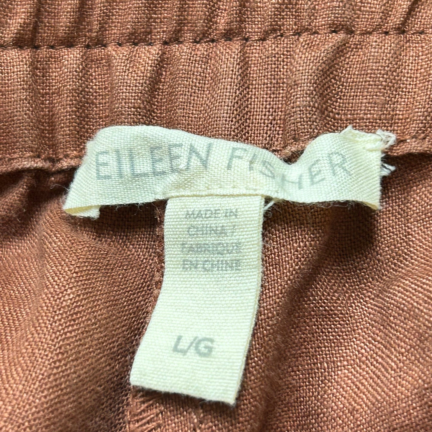 Pants Linen By Eileen Fisher In Brown, Size: L