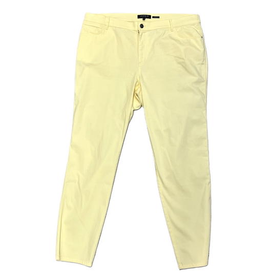 Jeans Designer By Lafayette 148 In Yellow Denim, Size: 16