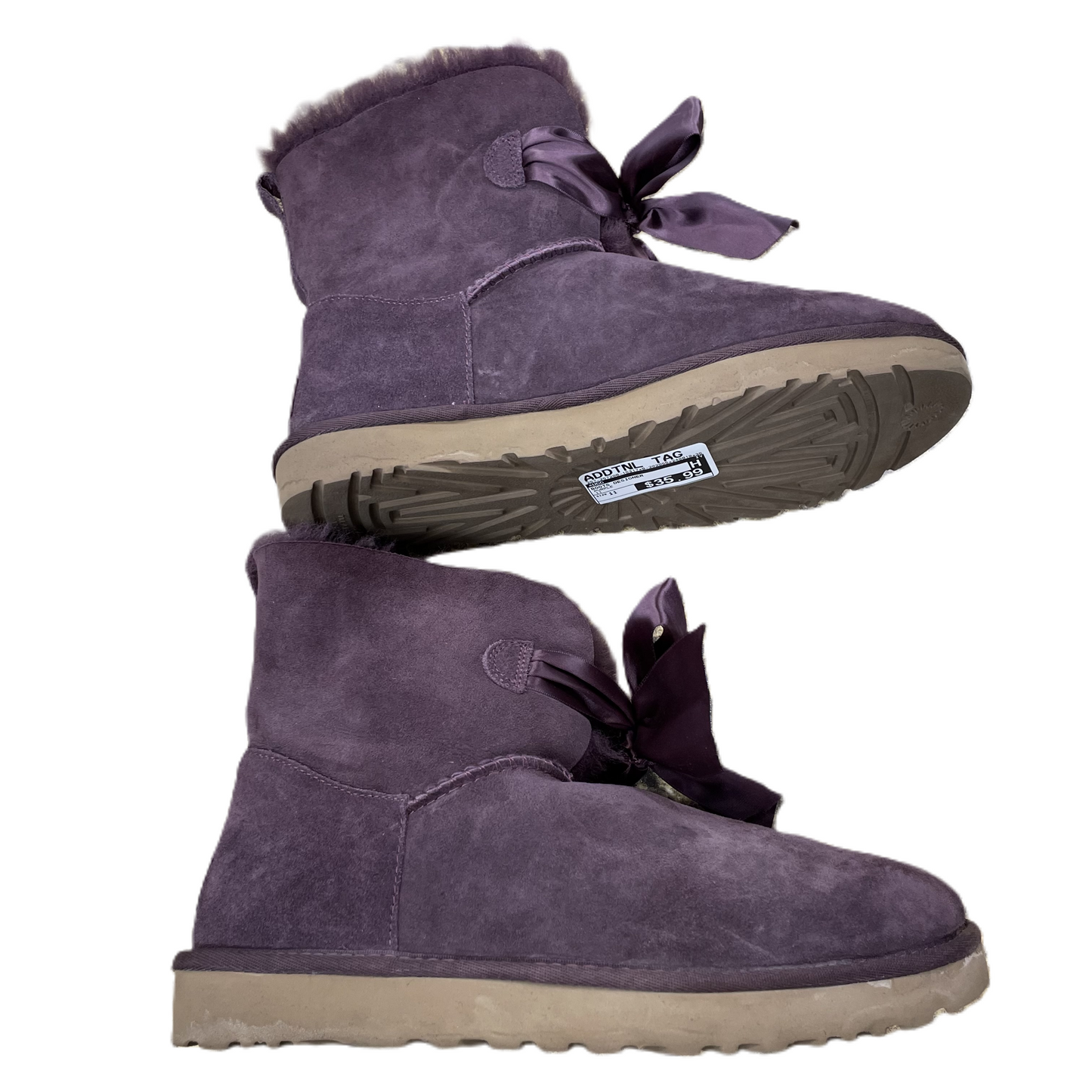 Boots Designer By Ugg In Purple, Size: 11