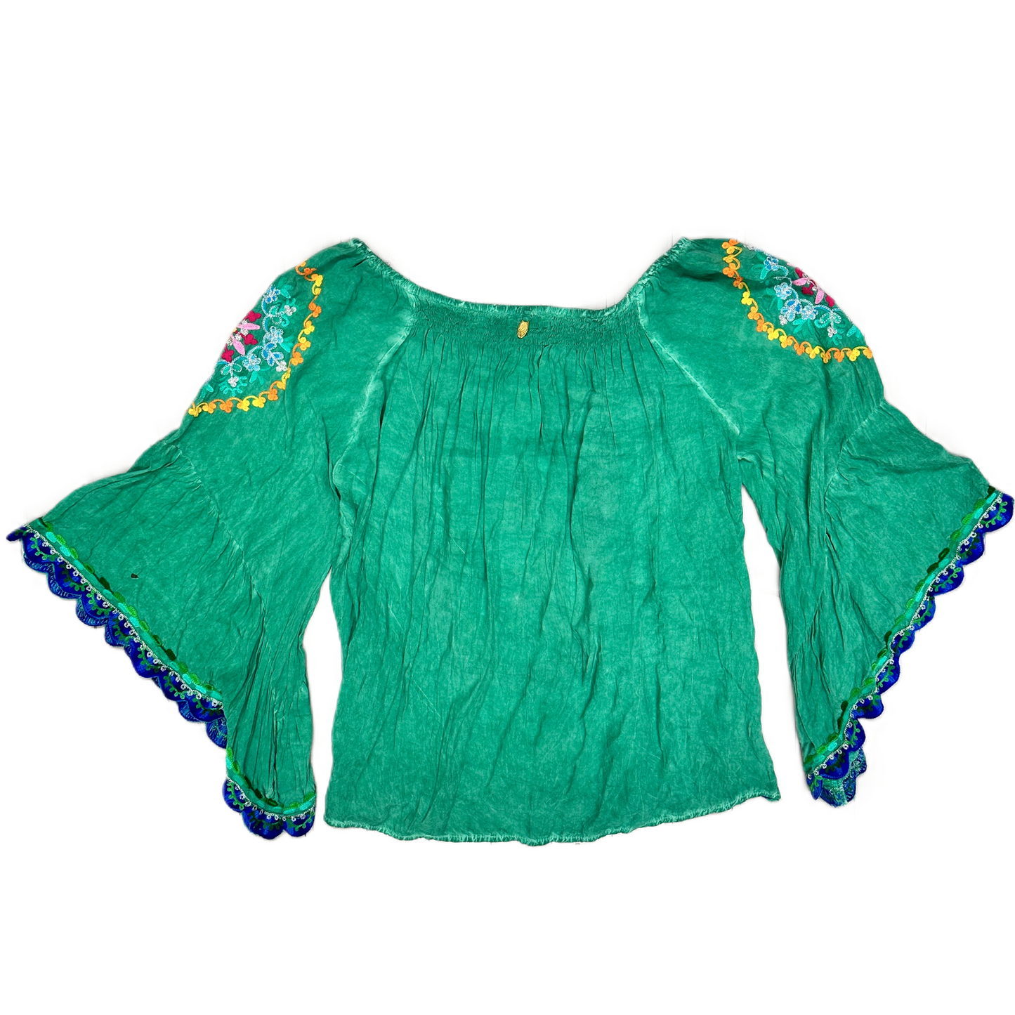 Top Long Sleeve By Rubyyaya In Green, Size: M