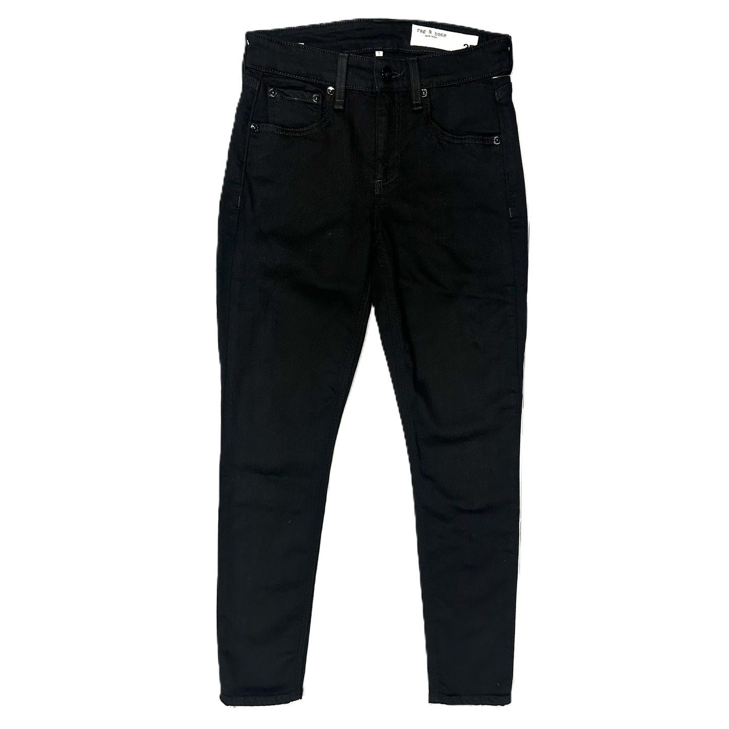 Jeans Skinny By Rag And Bone In Black Denim, Size: 2