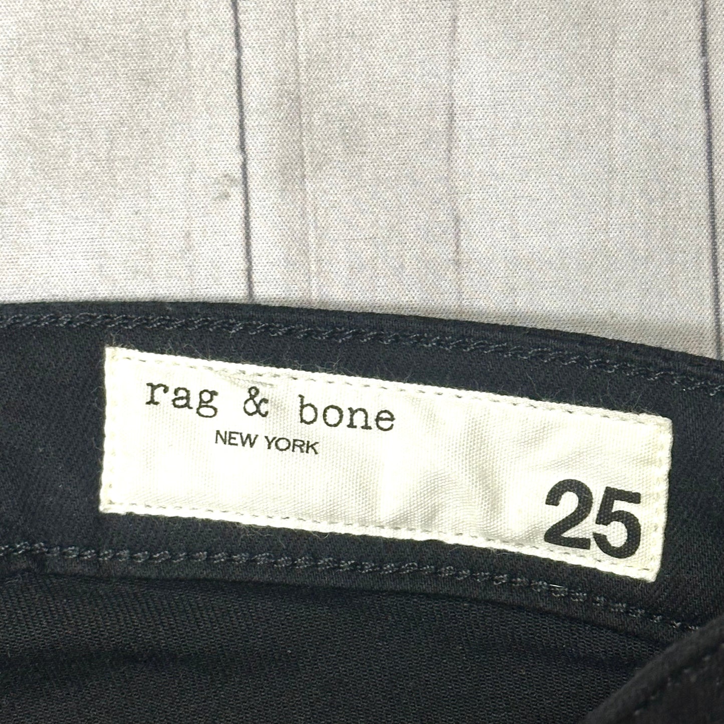 Jeans Skinny By Rag And Bone In Black Denim, Size: 2