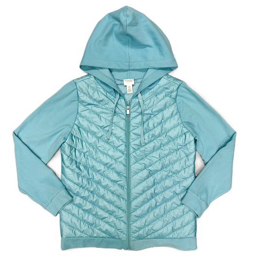 Jacket Puffer & Quilted By Chicos In Blue, Size: S