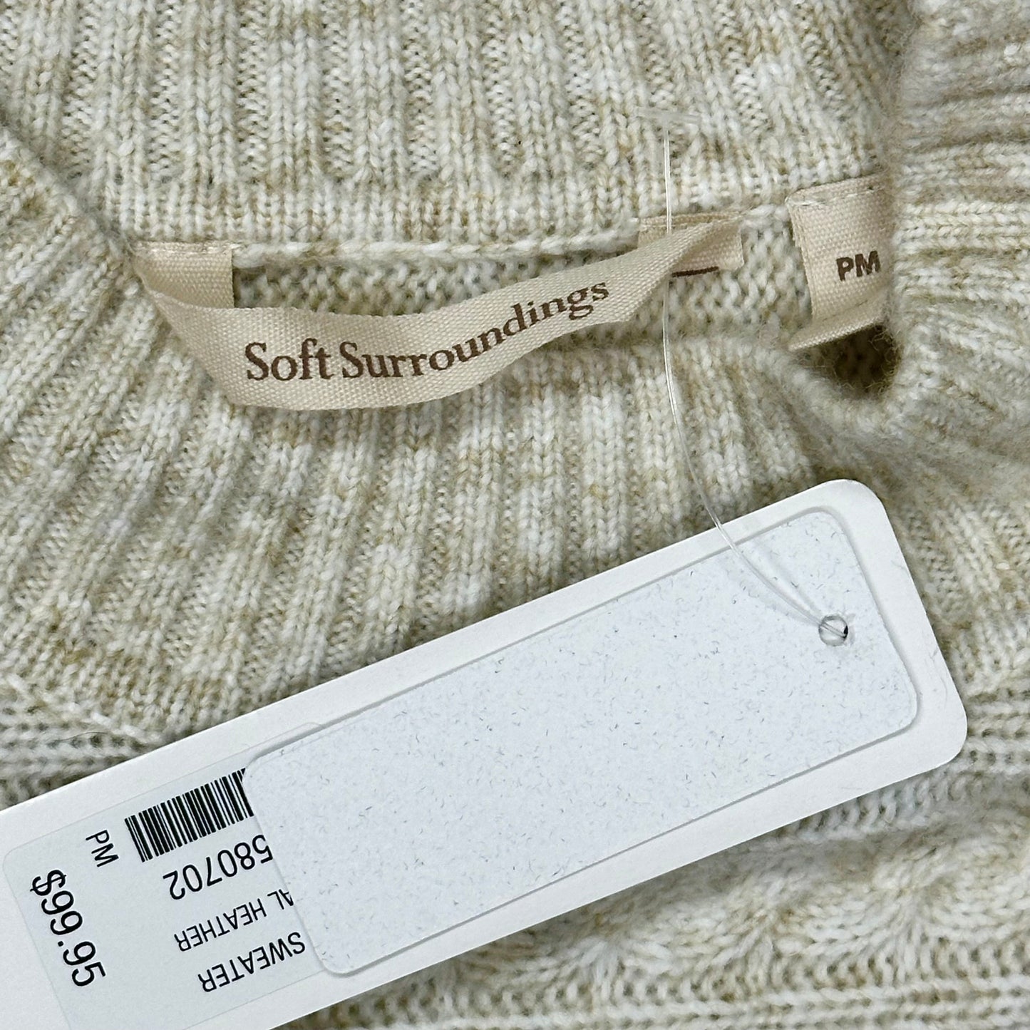 Sweater By Soft Surroundings In Cream, Size: M