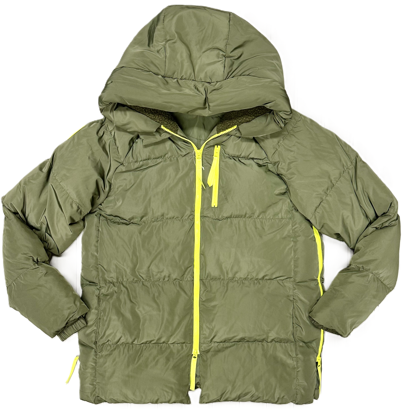 Coat Puffer & Quilted By Fabletics In Green, Size: M