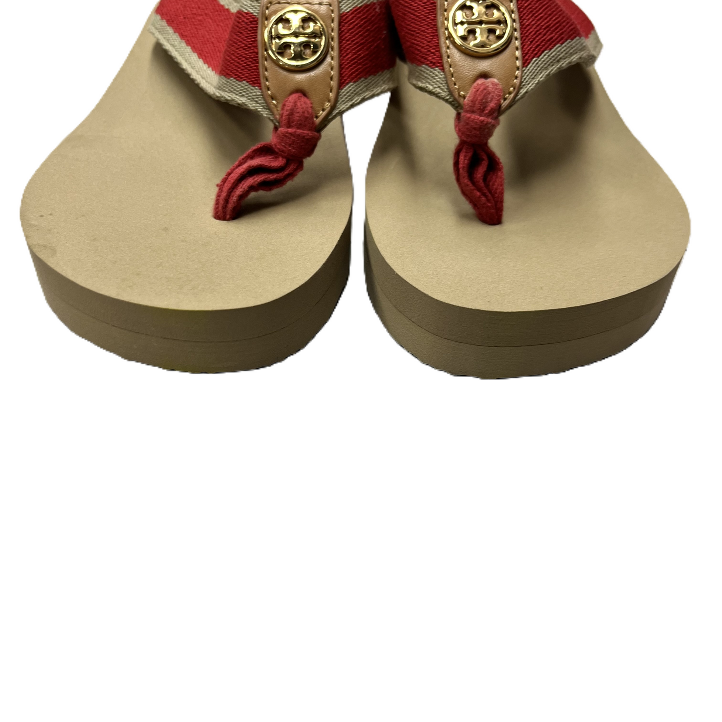 Sandals Designer By Tory Burch In Brown & Red, Size: 8