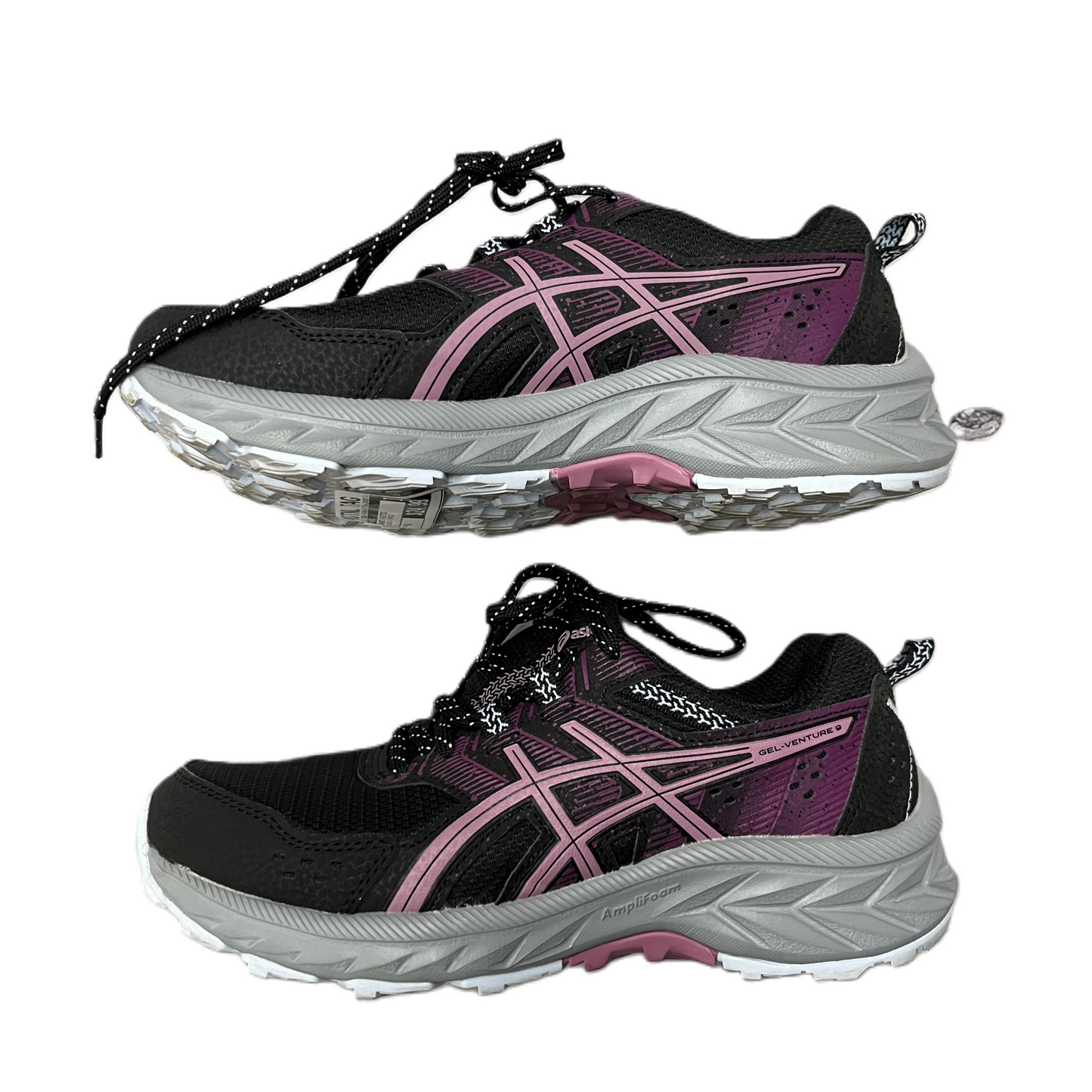 Shoes Athletic By Asics In Black & Purple, Size: 6