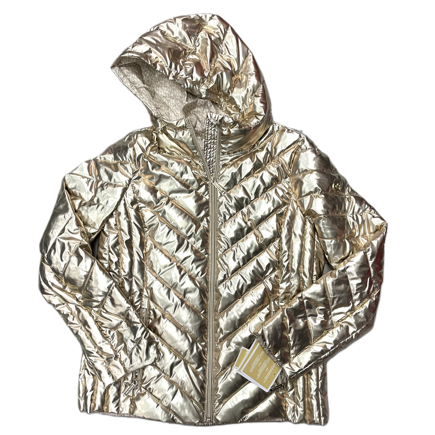 Coat Puffer & Quilted By Michael By Michael Kors In Gold, Size: S