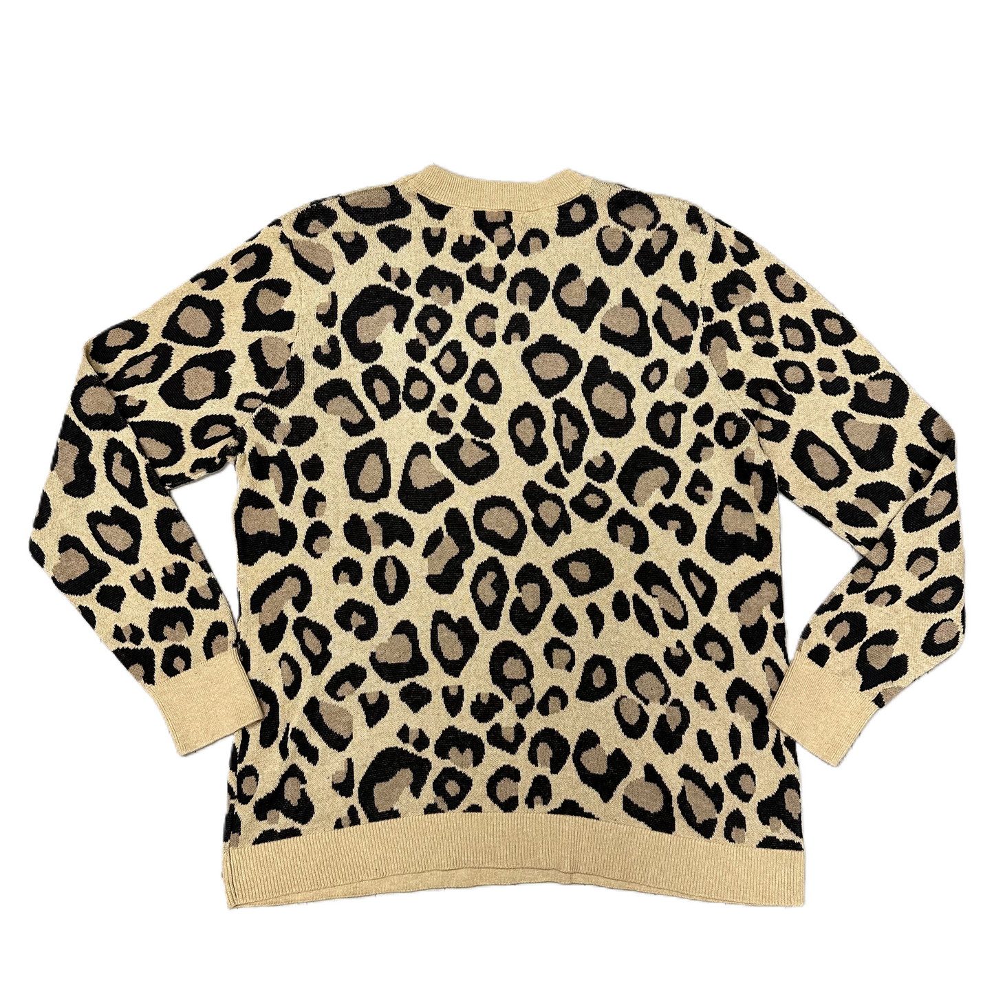 Sweater By Ava & Viv In Leopard Print, Size: 1x