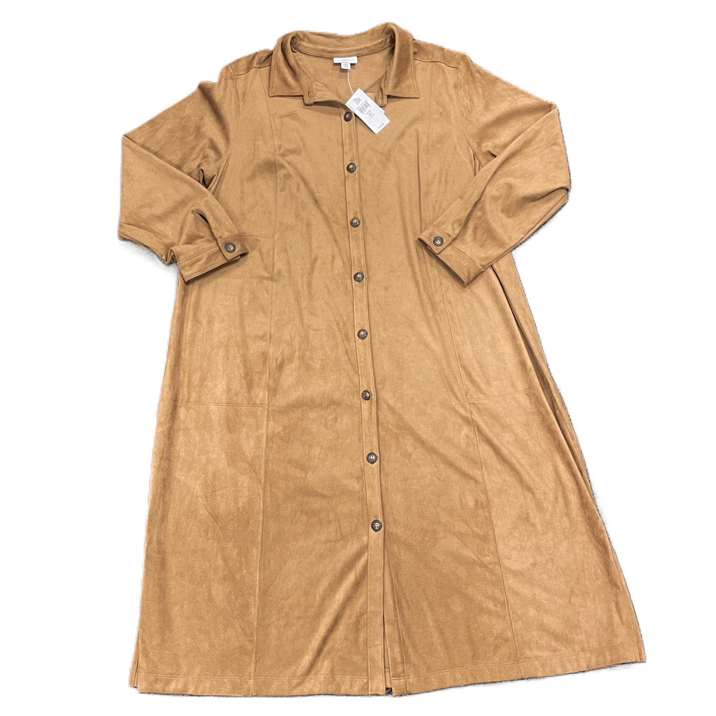 Dress Casual Midi By J. Jill In Tan, Size: 2x