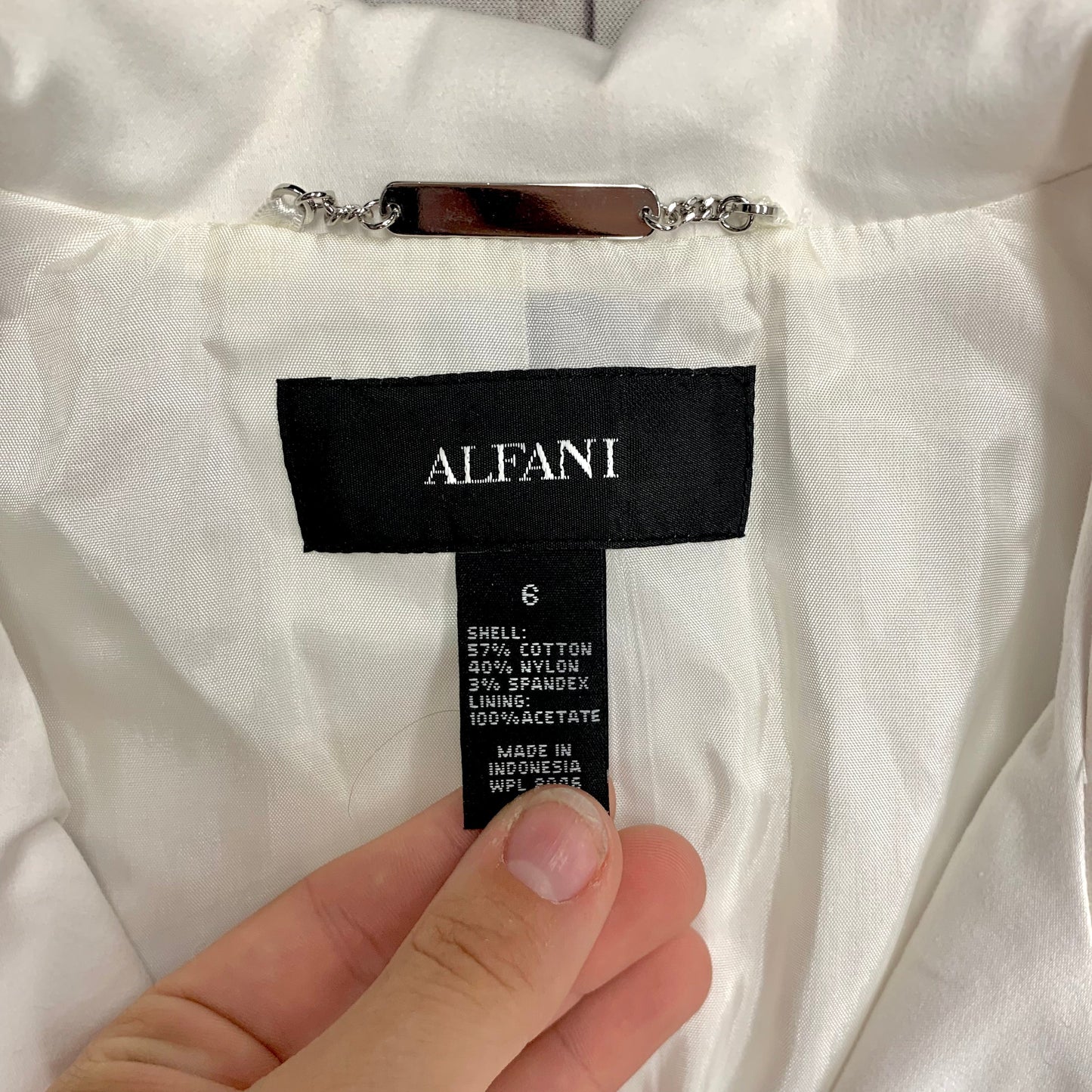 Coat Trench Coat By Alfani In Black & White, Size: S