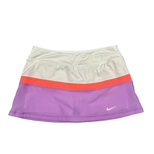 Athletic Skort By Nike In Purple & White, Size: M