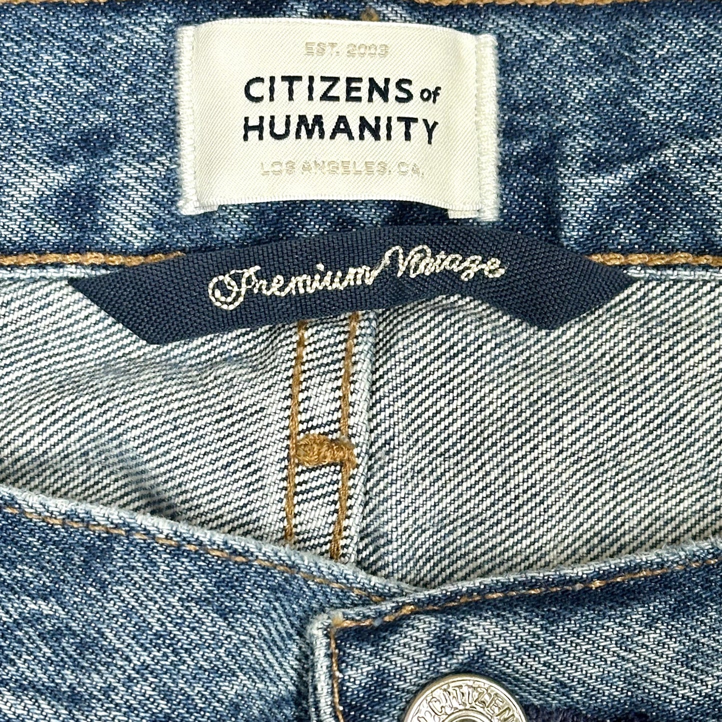 Jeans Wide Leg By Citizens Of Humanity In Blue Denim, Size: 14