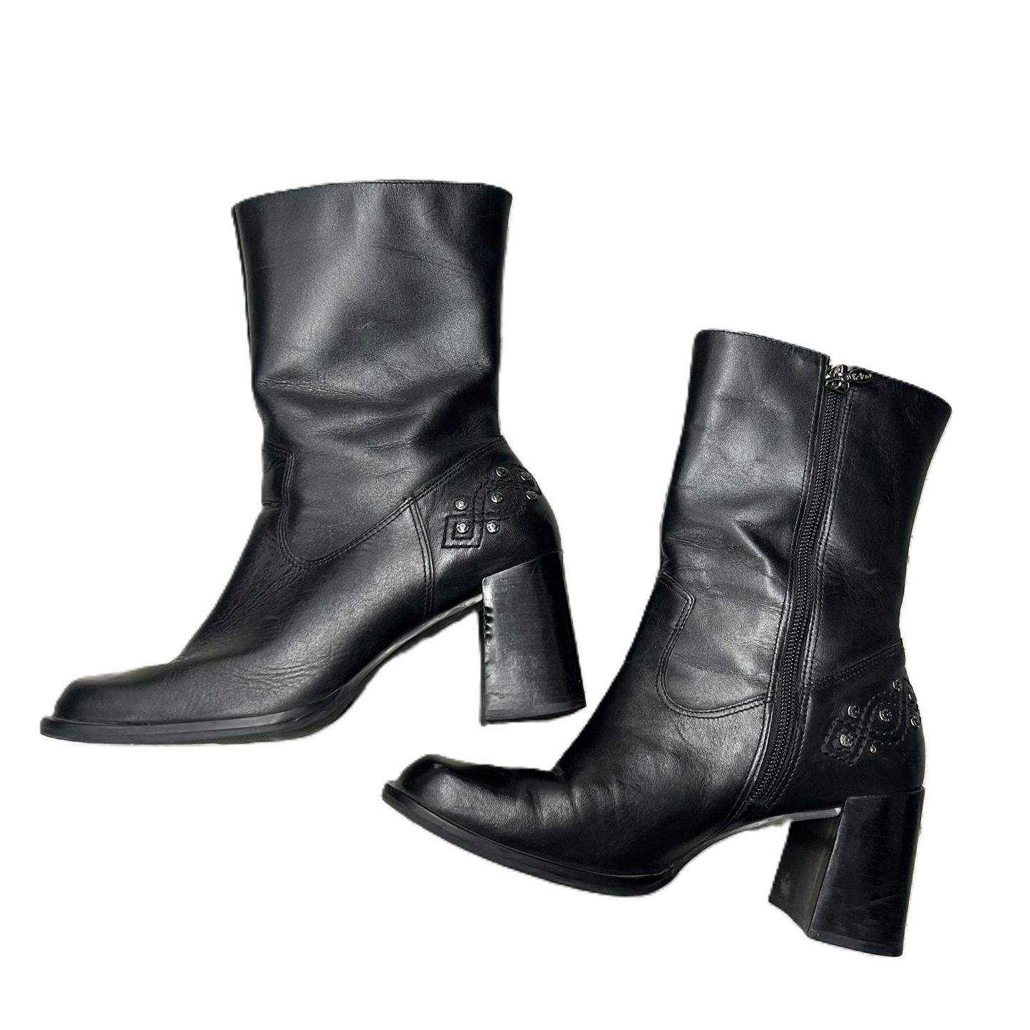 Boots Mid-calf Heels By Harley Davidson In Black, Size: 6.5