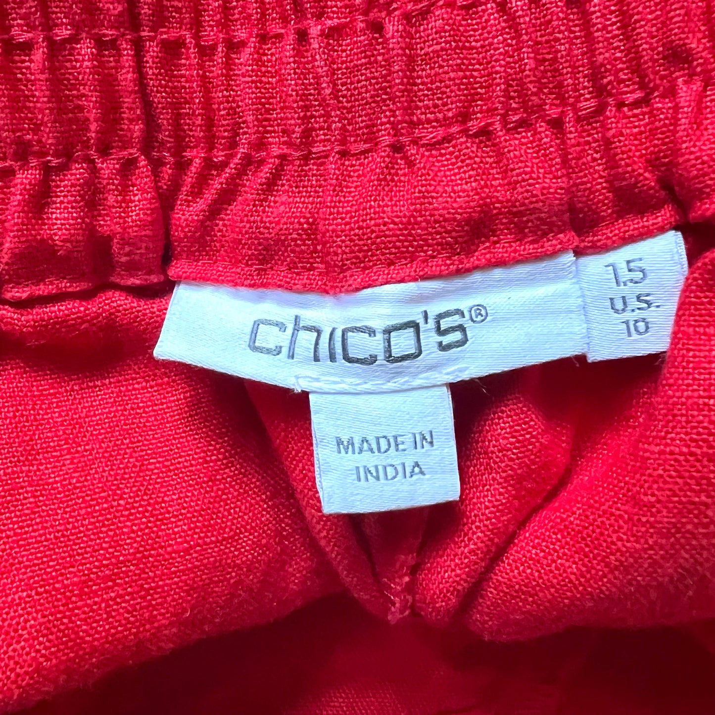 Pants Linen By Chicos In Red, Size: 10